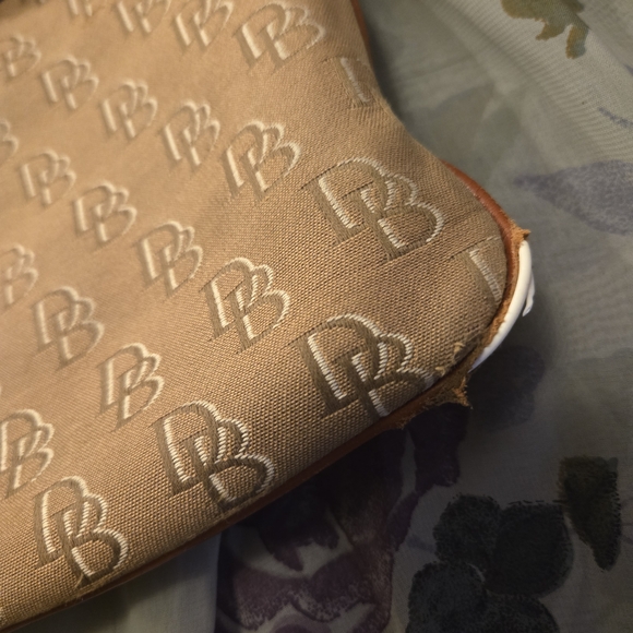 Dooney & Bourke Brown Leather-Trim Crossbody Bag - Picture 4 of 5